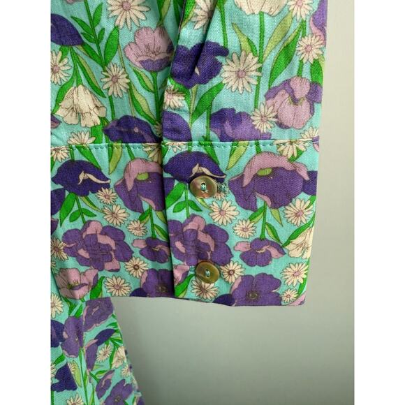 Hyacinth House Tuckernuck Blue Multi Floral Bellflower Maxi Dress Size XXS - Picture 6 of 16